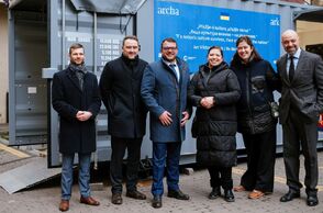 Předání mobilního pracoviště Archa I v Kyjevě / foto: Jan Hromádko